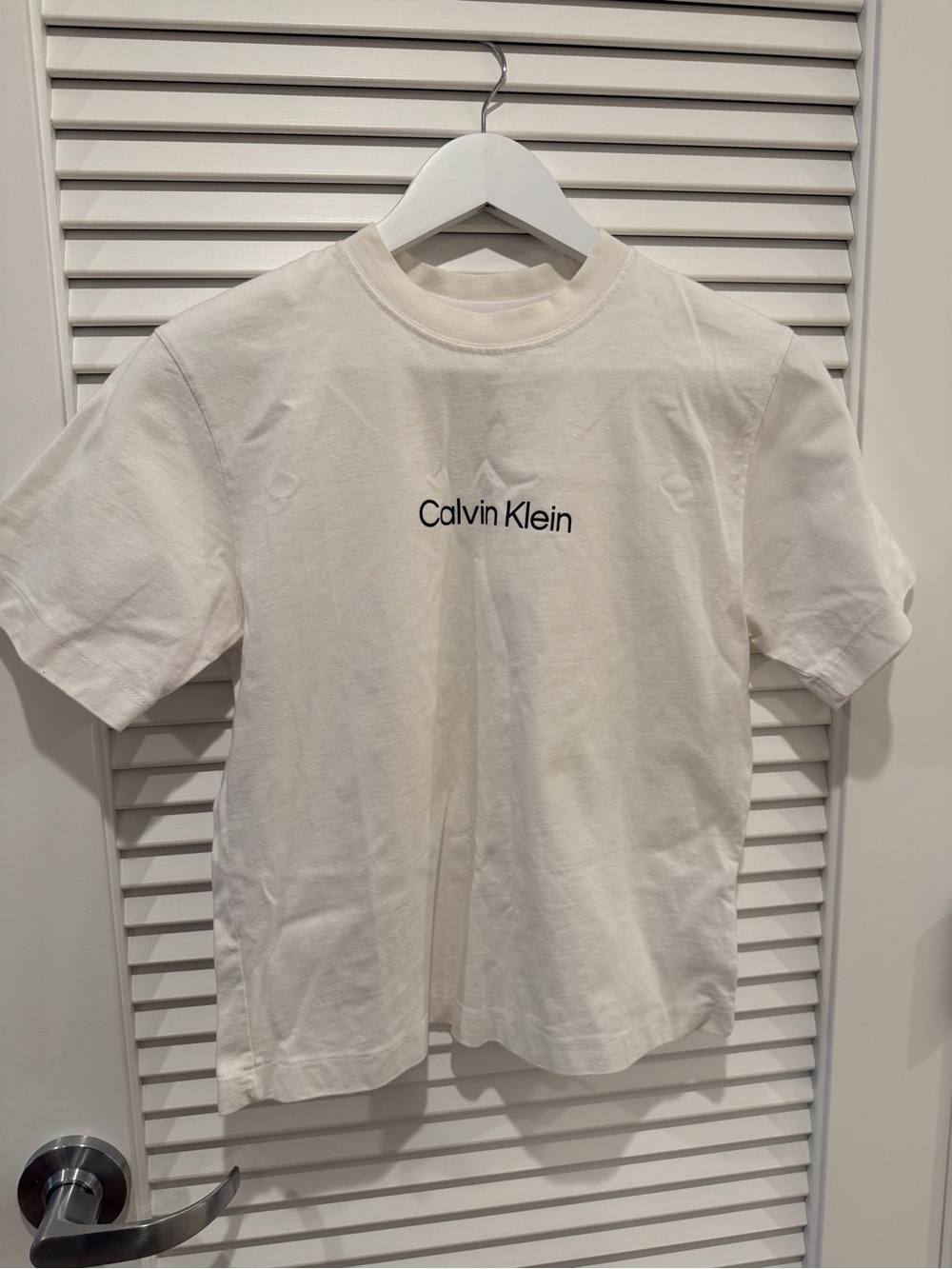 Calvin Klein White Logo T-Shirt Size XS